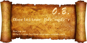 Oberleitner Böngér névjegykártya